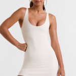 Scoop Neckline Tennis Dress in White - Image 5