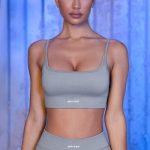 Strappy Sports Bra in Grey - Image 6