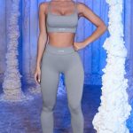 Strappy Sports Bra in Grey - Image 7