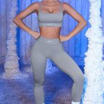 Strappy Sports Bra in Grey - Image 9
