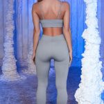 Strappy Sports Bra in Grey - Image 10