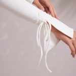 Long Sleeve Ruched A-Line Mini Dress in White - Image 6