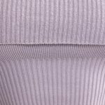 Bandeau Chunky Knit Crop Top in Dusty Lavender - Image 4