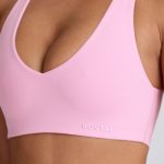 Soft Active V-Neck Sports Bra in Baby Pink - Image 5