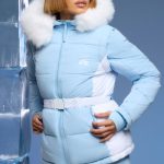 Ski Jacket with Detachable Sleeves in Baby Blue - Image 6