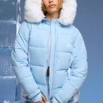 Ski Jacket with Detachable Sleeves in Baby Blue - Image 7