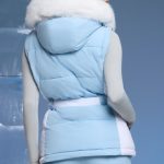 Ski Jacket with Detachable Sleeves in Baby Blue - Image 11