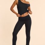 Petite Mid Rise Modal Cashmere Blend Trousers in Black - Image 7