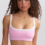 Soft Active Contrast-Trim Sports Bra in Baby Pink - Image 7