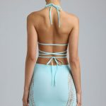 Embellished Mid-Rise Mini Skirt in Ice Blue - Image 2