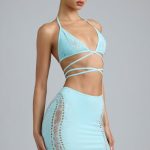 Embellished Mid-Rise Mini Skirt in Ice Blue - Image 6