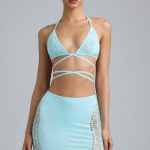 Embellished Mid-Rise Mini Skirt in Ice Blue - Image 10
