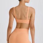 Soft Active Crossover Mini Shorts in Peach - Image 2