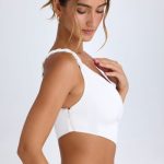 Ruched Asymmetric Crop Top in White - Image 3