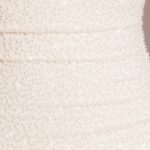 Long Sleeve Embellished Cowl Neck Mini Dress in White - Image 5