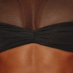 Sheer Panelled Long Sleeve Crop Top in Black - Image 5