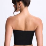 Twist-Front Bandeau Top in Black - Image 2