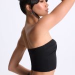 Twist-Front Bandeau Top in Black - Image 3