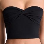 Twist-Front Bandeau Top in Black - Image 4