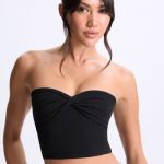 Twist-Front Bandeau Top in Black - Image 5