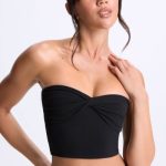 Twist-Front Bandeau Top in Black - Image 7