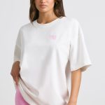 Oversized Short-Sleeve T-shirt in White - Image 2