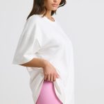 Oversized Short-Sleeve T-shirt in White - Image 3