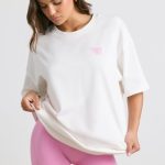 Oversized Short-Sleeve T-shirt in White - Image 7