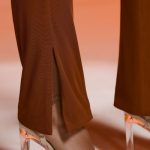 Petite Split Flare Trousers in Brown - Image 5