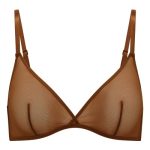 Soft Mesh Single Layer Triangle Bra in Chestnut - Image 2