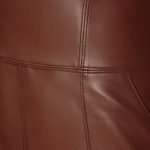Petite Strapless Wide Leg Vegan Leather Jumpsuit in Brown - Image 5