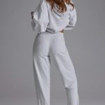Petite Relaxed Mid-Rise Joggers in Grey Marl - Image 2