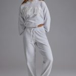 Petite Relaxed Mid-Rise Joggers in Grey Marl - Image 7