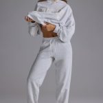 Petite Relaxed Mid-Rise Joggers in Grey Marl - Image 8