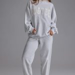 Petite Relaxed Mid-Rise Joggers in Grey Marl - Image 9