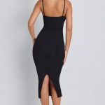 Modal Ruched Layered Midaxi Dress in Black - Image 2