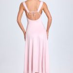 Sweetheart-Neck Ruched Midaxi Dress in Blush - Image 3