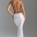 Embellished Cut-Out Maxi Dress in White - Image 3