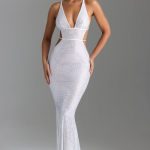 Embellished Cut-Out Maxi Dress in White - Image 5