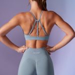 High Waist Define Luxe Mini Shorts in Denim Blue - Image 2