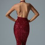 Embellished Cut-Out Open-Back Midaxi Dress in Red - Image 2