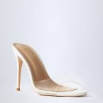 Almond-Toe Heeled Mules in Transparent PVC - Image 3