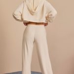 Petite Brushed Jersey Wide-Leg Joggers in Ecru - Image 2