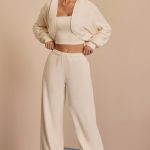 Petite Brushed Jersey Wide-Leg Joggers in Ecru - Image 6