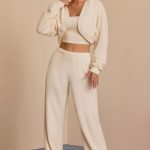 Petite Brushed Jersey Wide-Leg Joggers in Ecru - Image 8