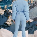 Fleece-Lined Hooded Ski Suit in Ice Blue - Image 2