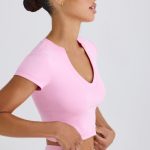Graphic-Print Cropped T-Shirt in Bubblegum Pink - Image 3