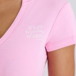 Graphic-Print Cropped T-Shirt in Bubblegum Pink - Image 4