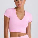 Graphic-Print Cropped T-Shirt in Bubblegum Pink - Image 7
