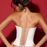 Full-Length Lace-Up Corset Top in White - Image 2